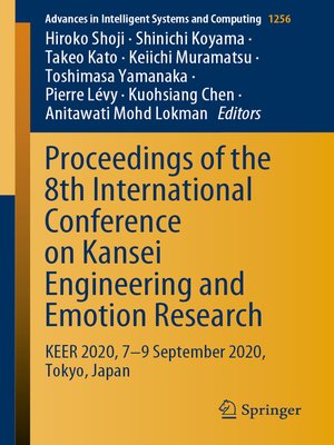 cover image of Proceedings of the 8th International Conference on Kansei Engineering and Emotion Research